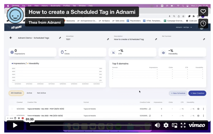 Here is a Demo Video of how to set ut Scheduled Tags